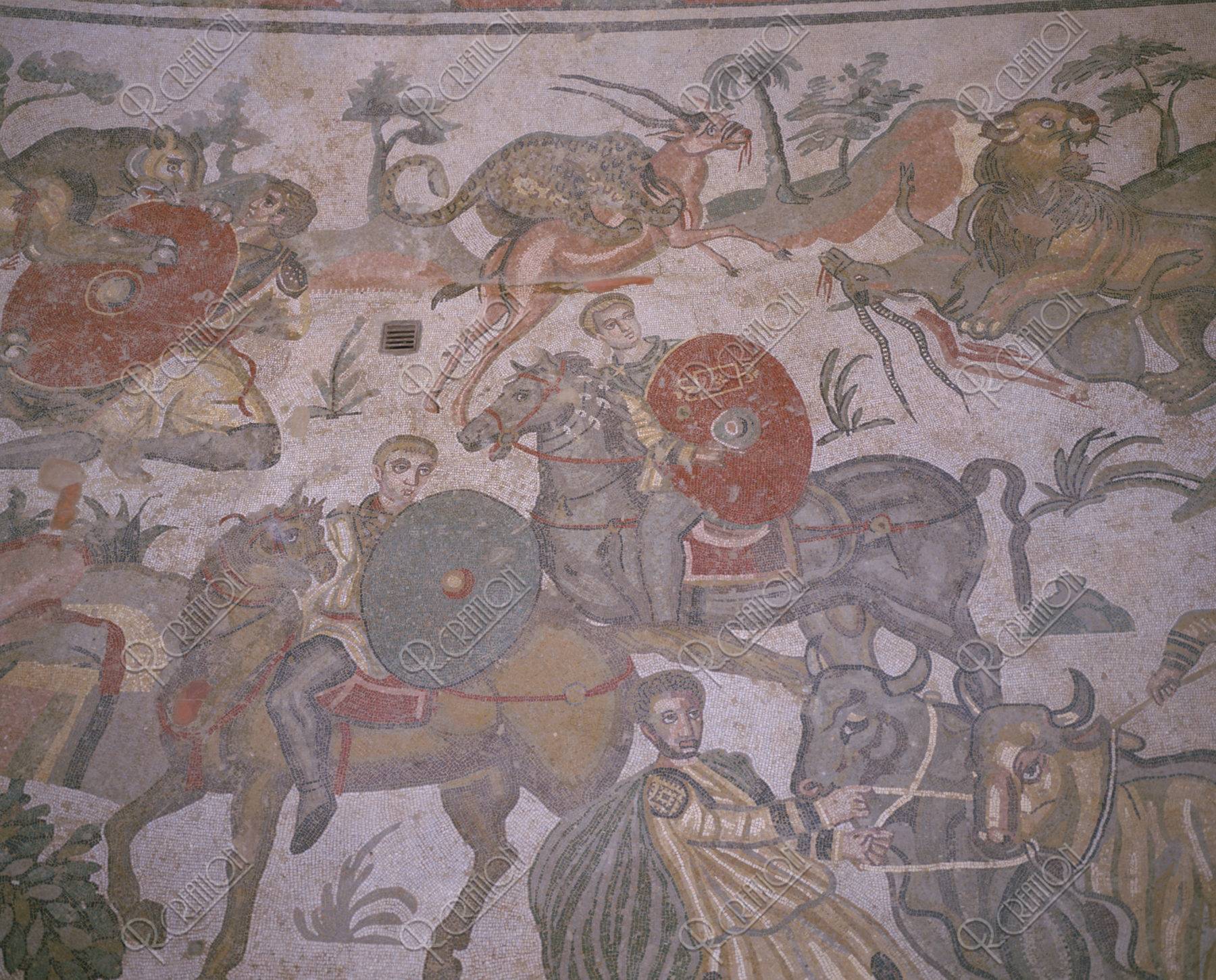 ピアッツアアルメリーナ ローマ時代のモザイク