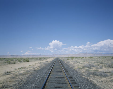 砂漠の中の鉄道 ユタ Ｕ．Ｓ．Ａ．