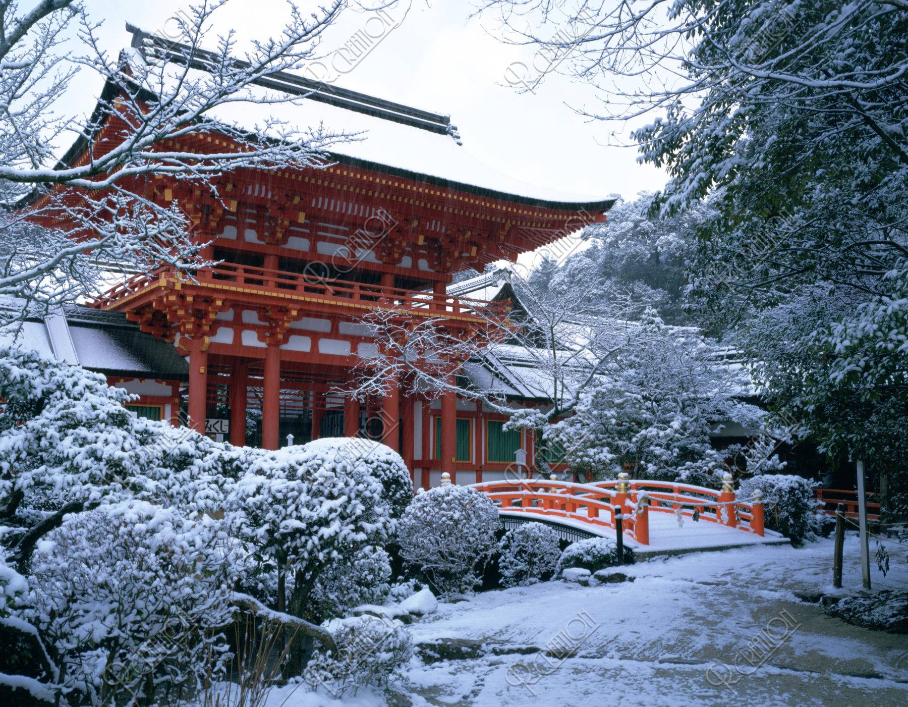上賀茂神社雪景Ｗ．Ｈ