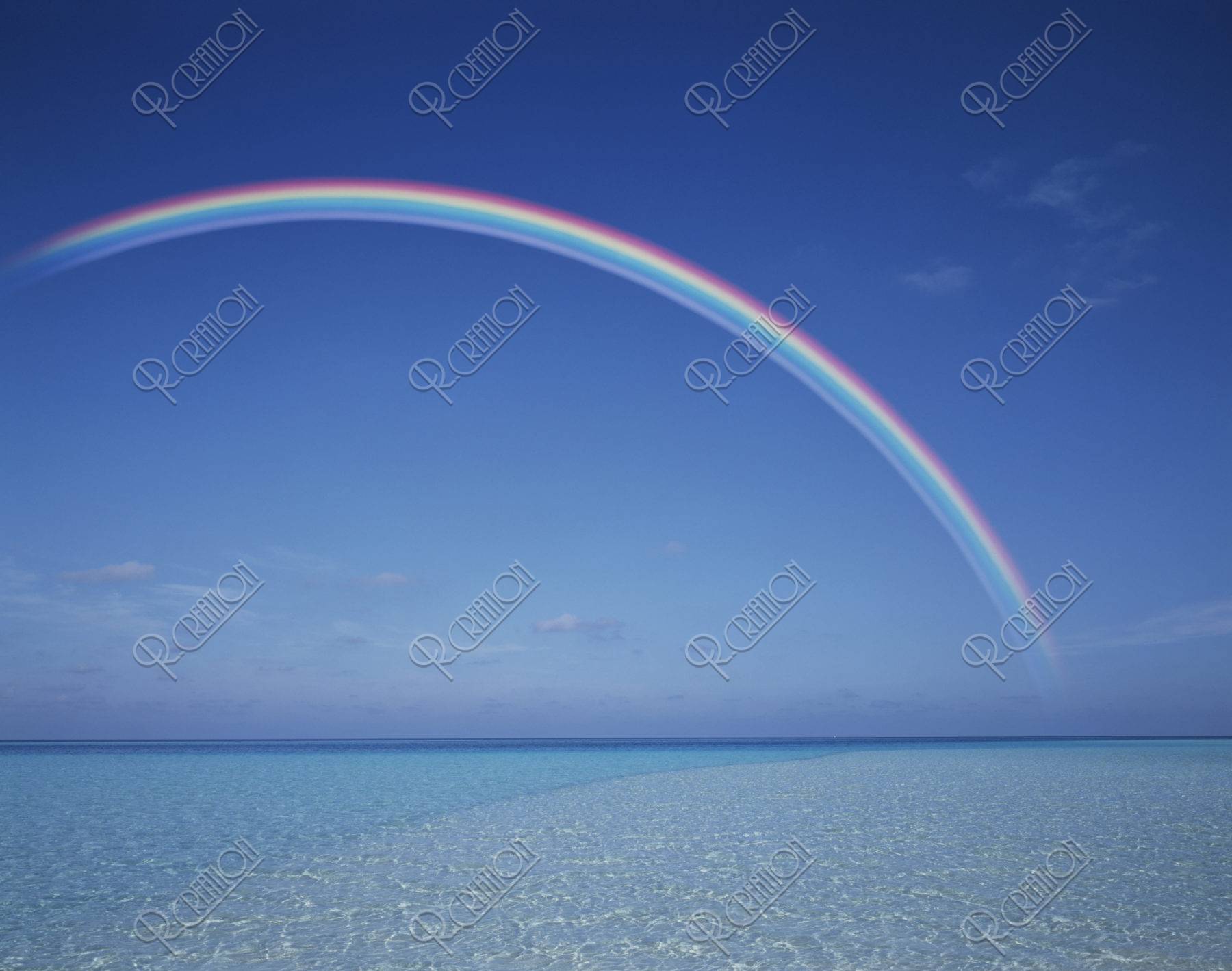 海と虹 モルジブ