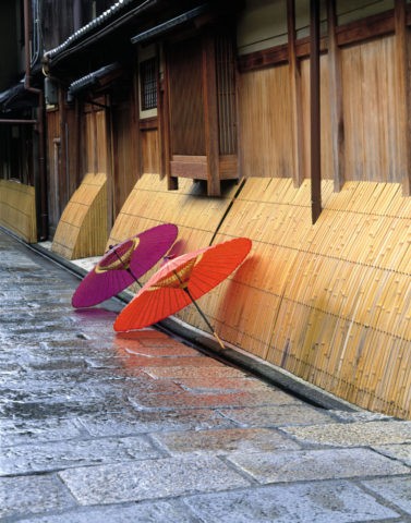 犬矢来と蛇の目 京都祇園白川付近
