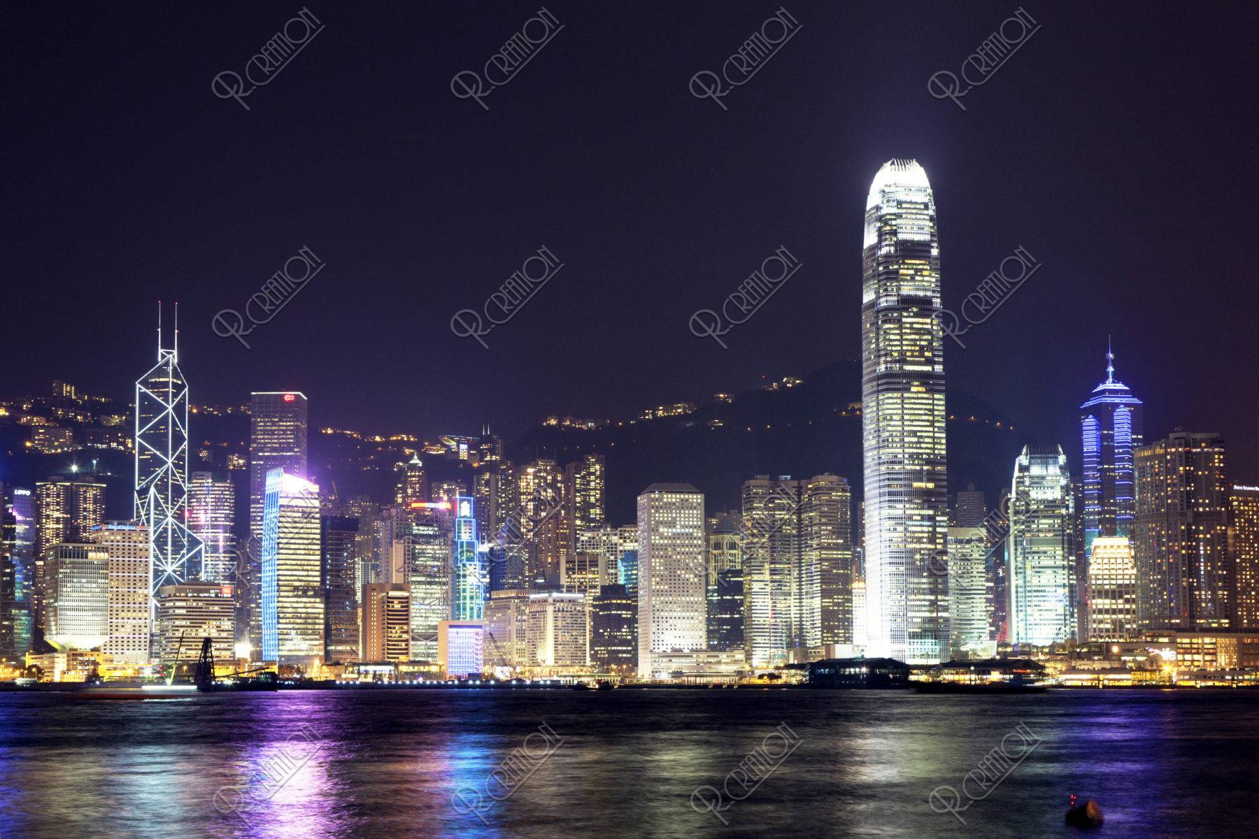 香港 ビクトリア湾夜景