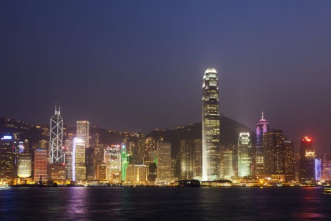 香港 ビクトリア湾夜景