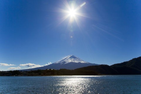 河口湖 富士山