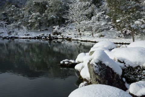 天龍寺 雪景色