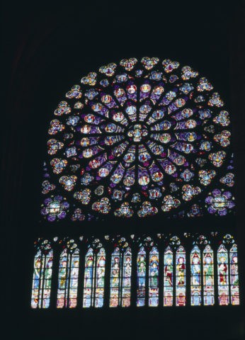 ノートルダム寺院のバラ窓 パリ