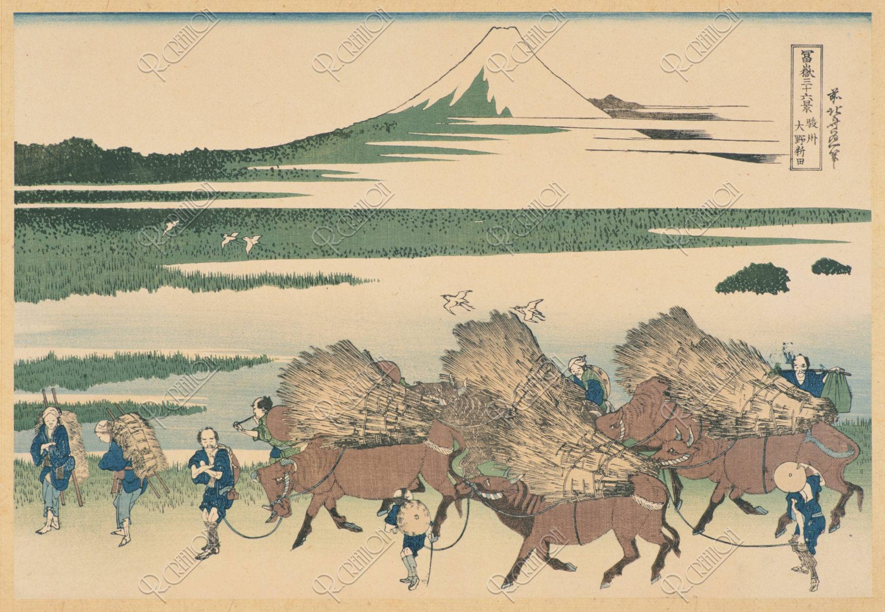 富嶽三十六景 駿州 大野新田 ストックフォト アールクリエーション