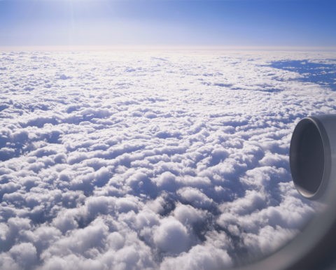 ジェット機からの雲海