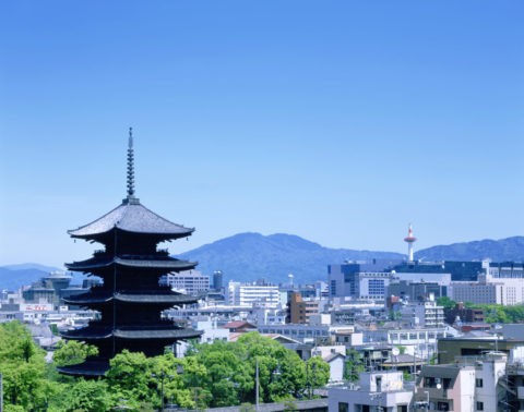 東寺と新幹線と比叡山 世界遺産