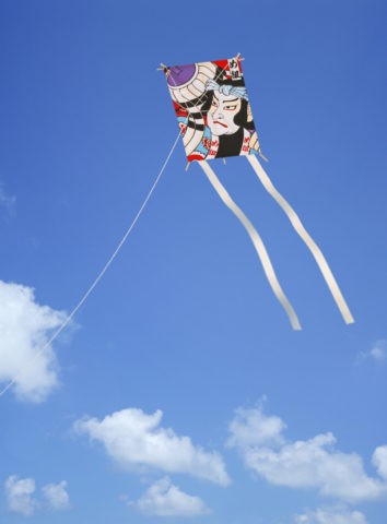 空飛ぶ凧（CG合成）