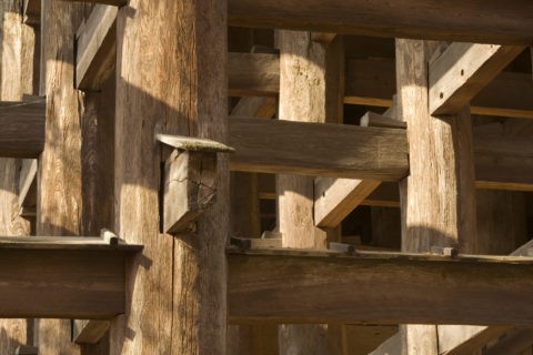 清水寺 舞台 足組 基礎 木材 世界遺産