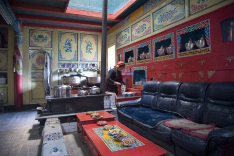 チベット族の居間