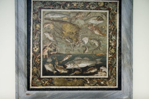 ナポリ考古学博物館内 モザイク