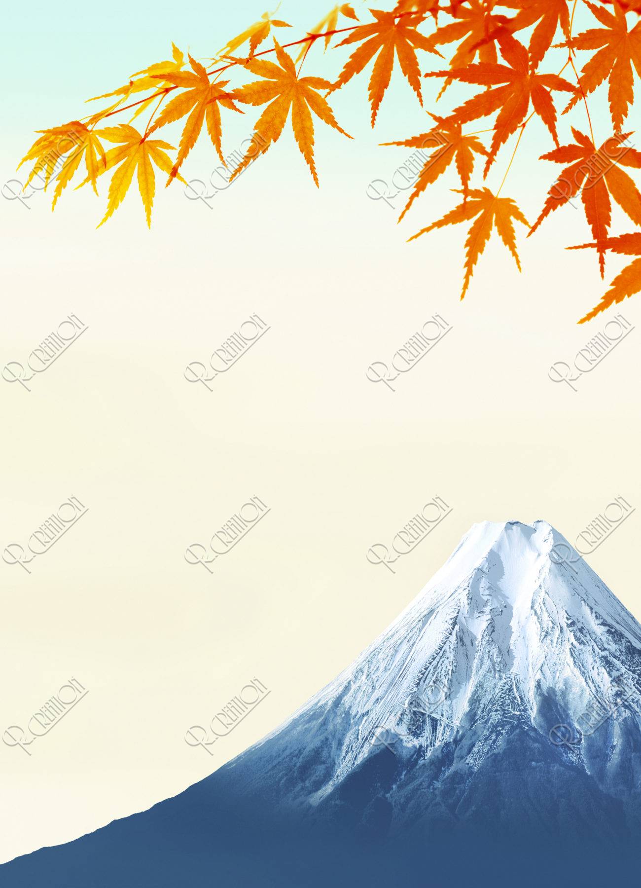 富士山 紅葉 秋 ＣＧ