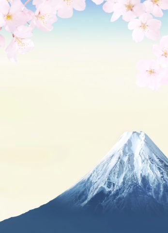 富士山 桜 春 ＣＧ