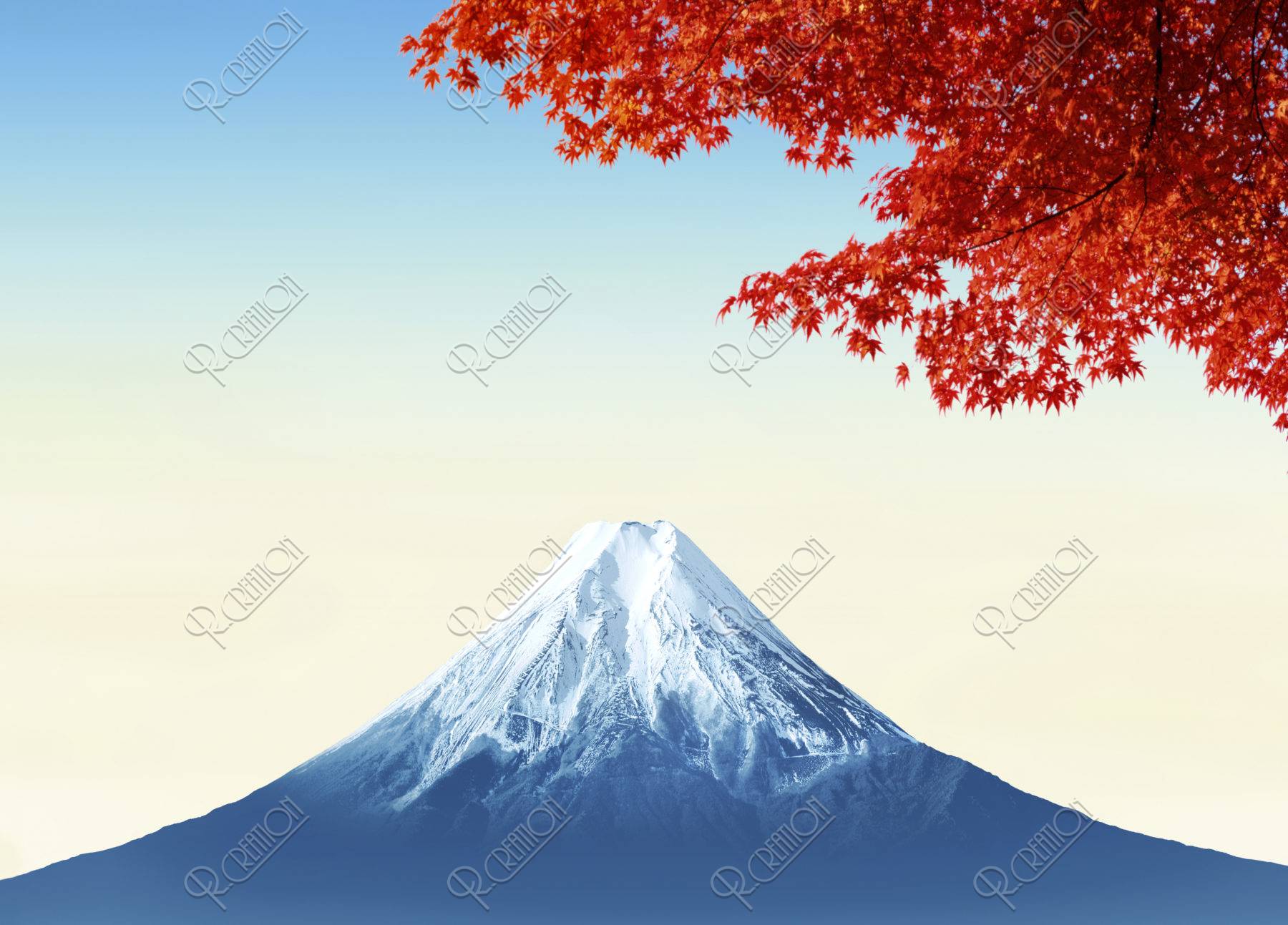 紅葉 秋 富士山 ＣＧ