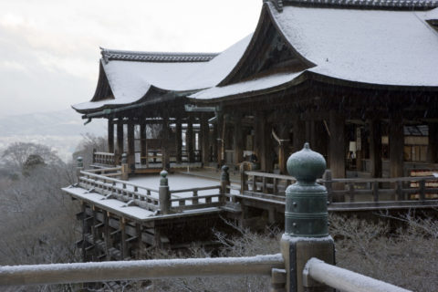 雪の清水寺 Ｗ