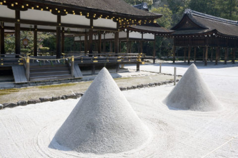 砂盛と上賀茂神社 世界遺産
