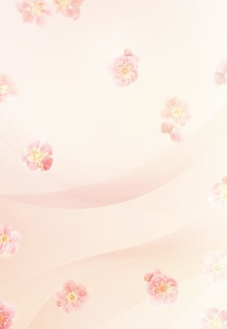 梅の花と和風イメージCG