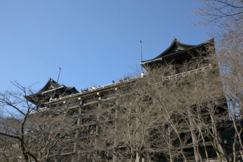 冬の清水寺舞台 世界遺産