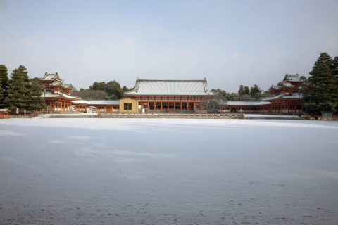 平安神宮雪景色