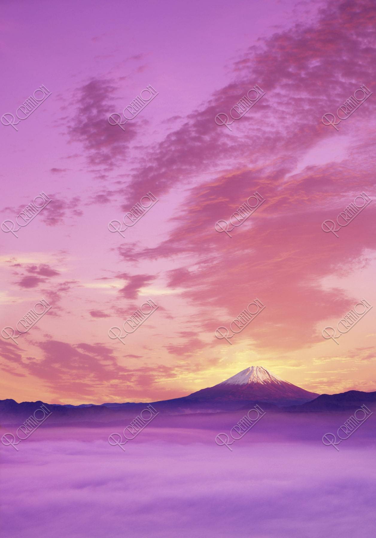 朝日の富士山と雲海 イラスト Cg アールクリエーション