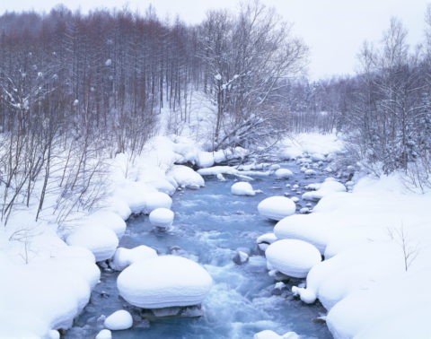 雪の美瑛川