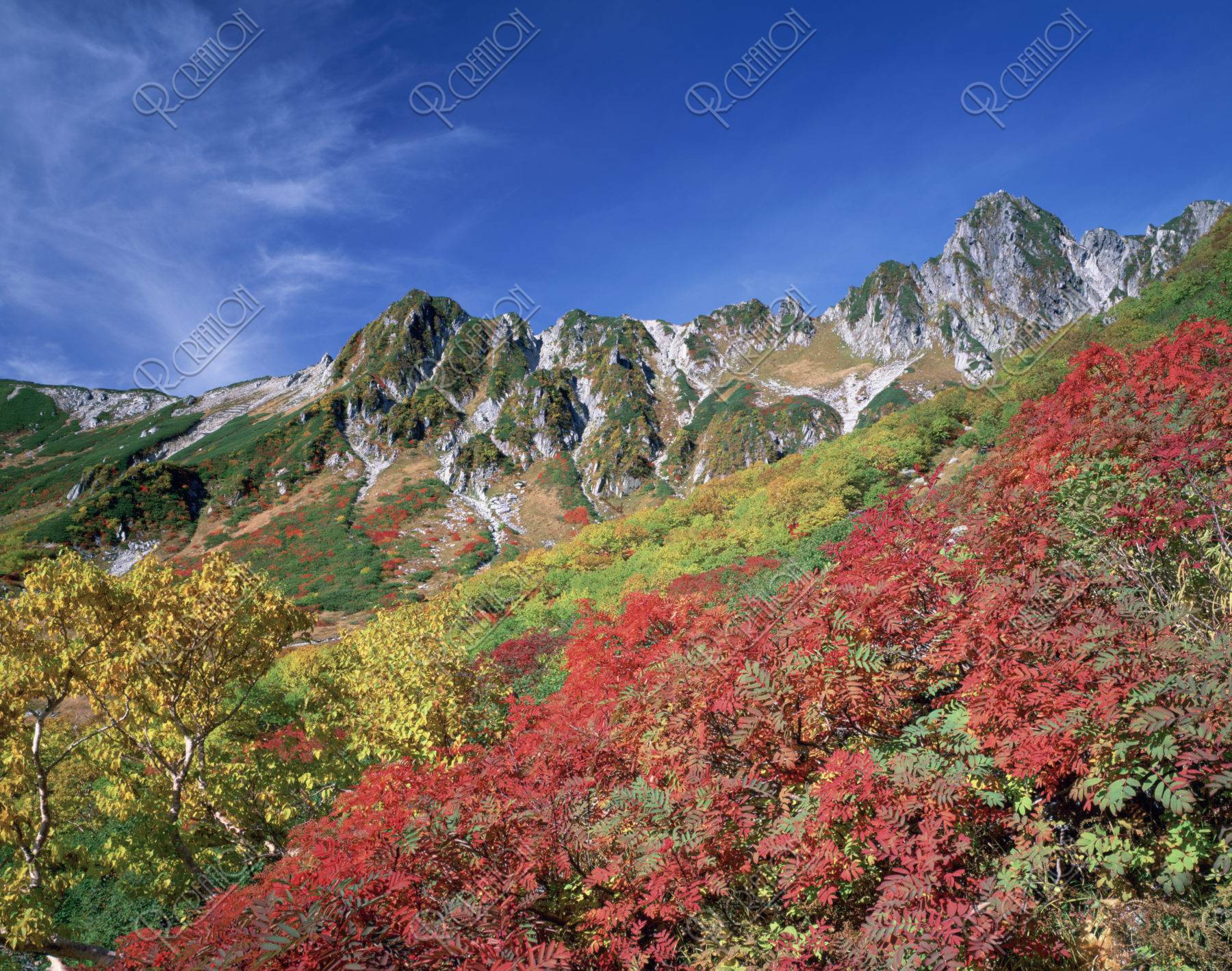 紅葉の宝剣岳