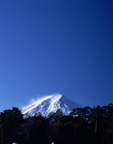 青空と富士山と松林