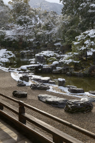 雪の醍醐寺 三宝院 庭園