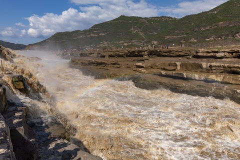 陝西省側からの壺口瀑布