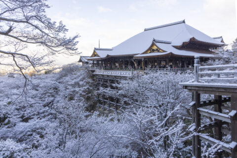 雪の清水寺 舞台
