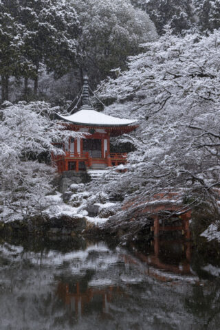 雪の醍醐寺弁天堂